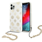 Guess GUHCP12LKSPEGO iPhone 12 Pro Max6,7" złoty/gold hardcase Peony Chain Collection