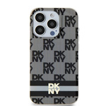 DKNY DKHMP15MHCPTSK iPhone 15 Plus /14 Plus 6.7" czarny/black hardcase IML Checkered Mono Pattern & Printed Stripes MagSafe