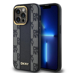 DKNY DKHMP13LPCPVSLK iPhone 13 Pro / 136.1" czarny/black hardcase Leather Checkered Mono Pattern MagSafe