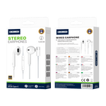 JELLICO wired earphones EP2A USB-C with microphone 1.2M White