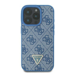 Guess GUHCP16SP4TDPB iPhone 166.1" niebieski/blue hardcase Leather 4G Triangle Strass