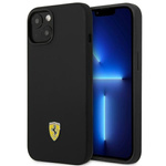 Etui Ferrari Silicone Metal Logo na iPhone 14 Plus - czarne