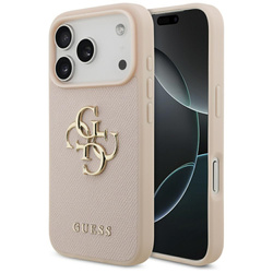 Etui Guess Grained Big 4G & Classic Logo do iPhone 17 Pro różowy