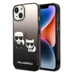 Karl Lagerfeld KLHCP14STGKCK iPhone 14 6,1 "hardcase black / black Gradient Ikonik Karl &amp; Choupette