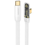 USAMS KABEL KĄTOWY USB-C NA USB-C PD 100W FAST CHARGING ICEFLAKE SERIES 2M BIAŁY /WHITE SJ587USB02 (US-SJ587)