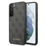 Guess GUHCS22SG4GFGR S22 S901szary/grey hard case 4G Metal Gold Logo