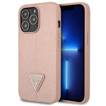 Guess GUHCP13XPSATLP iPhone 13 ProMax 6,7" różowy/pink hardcase SaffianoTriangle Logo