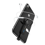 USAMS ADAPTER AU08 2W1 2X LIGTNING LED + RING HOLDER CZARNY