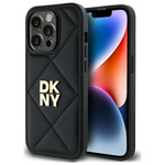 DKNY DKHCP14LPQDSLK iPhone 14 Pro 6.1"   czarny/black Quilted Stack Logo