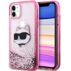 KARL LAGERFELD KLHCN61LNCHCP IPHONE 11/ XR PINK/ PINK HARDCASE GLITTER CHAPETTE HEAD