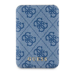 Guess Powerbank indukcyjny 15WGUPB5FP4EMGB 5000mAh niebieski/blue 4G Leather Metal Logo MagSafe
