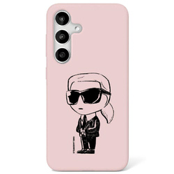 Etui Karl Lagerfeld Silicone Graffiti     Ikonik Printed Logo MagSafe do Samsung Galaxy S25 Ultra różowy