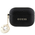 Guess GUAP2PGEHCDK AirPods Pro 2(2022/2023) cover czarny/black Fixed Glitter Heart Diamond Charm