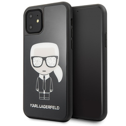 KARL LAGERFELD KLHCN61DLFKBK IPHONE 11 6,1" / XR CZARNY/BLACK HARD CASE ICONIC KARL GLITTER