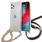 Guess GUHCP12LKC4GSGO iPhone 12 Pro Max6,7" Transparent hardcase 4G Gold Chain