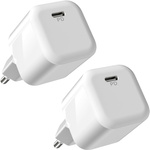 Powice 2 x 20W USB C block charger, PD2.0 20W USB mini cube