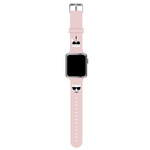 Karl Lagerfeld Pasek KLAWLSLCKP AppleWatch 42/44/45/49mm różowy/pink strap Silicone Karl & Choupette Heads