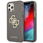 GUESS GUHCP12MPCUGL4GBK HARD CASE GLITTER 4G BIG LOGO IPHONE 12 / 12 PRO CZARNY