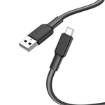 Kabel USB A do Micro USB Hoco 2,4A 1 m X69 czarno biały