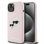 KARL LAGERFELD KLHMP15SSKCHPPLP IPHONE 15 / 14 / 13 6.1" PINK/PINK HARDCASE SILICONE KARL & CHOUPETTE MAGSAFE