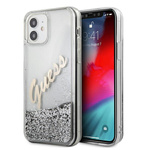 Guess GUHCP12SGLVSSI iPhone 12 mini5,4" srebrny/silver hardcase Glitter Vintage Script
