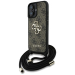 Etui Guess 4G Big Logo Cord Stap         Crossbody do iPhone 16 Plus brązowy