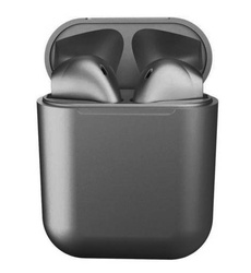ZESTAW SŁUCHAWKOWY BLUETOOTH TWS INPODS I12 CIEMNY SZARY METALLIC