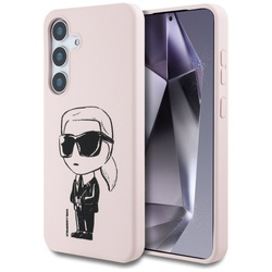 Etui Karl Lagerfeld Silicone Graffiti    Ikonik Printed Logo MagSafe do Samsung Galaxy S25 różowy