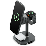 Stacja ładująca Energea MagArctic Stand  4w1 Qi2 z chłodzeniem i kablem grafitowy