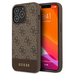 Guess GUHCP13LG4GLBR iPhone 13 Pro / 136,1" brązowy/brown hard case 4G Stripe Collection