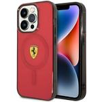 Etui Ferrari Translucent MagSafe na iPhone 14 Pro - czerwone