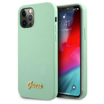 Guess GUHCP12LLSLMGGN iPhone 12 Pro Max 6,7" zielony/green hardcase Metal Logo Script