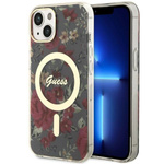 Guess GUHMP14SHCFWSA iPhone 14 / 15 / 136.1" zielony/khaki hardcase Flower MagSafe