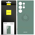 Spacecase Etui Silicone Ring Galaxy S24 Ultra dark green