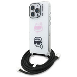 Etui Karl Lagerfeld IML Crossbody        Karl&Choupette Head do iPhone 16 Pro biały