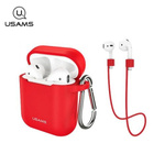 USAMS Etui ochronne do AirPods siliconczerwony/red BH423AP04 (US-BH423)