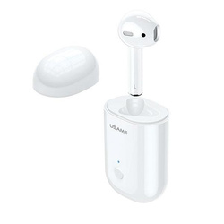 USAMS SŁUCHAWKA BLUETOOTH 5.0 LB SERIES + STACJA DOKUJĄCA BIAŁY /WHITE BHULB01 (US-LB001)