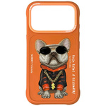 Etui Nimmy Glasses Cool Dog do iPhone 17 Pro pomarańczowy