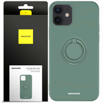 Spacecase Etui Silicone Ring iPhone 12/12 Pro dark green