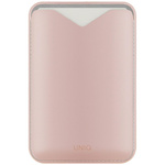 Magnetyczny portfel UNIQ Lyden Evo       stojak na telefon różowy