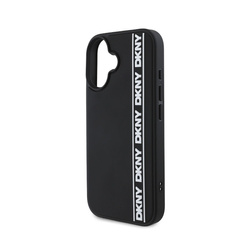DKNY 3D Rubber Repeat Logo Line Case for iPhone 16 Black