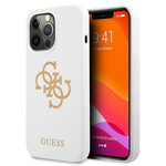 Guess GUHCP13LLS4GGWH iPhone 13 Pro / 136,1" biały/white hard case Silicone 4G Logo