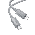 Kabel USB C do Lightning Hoco PD 27W 1 m X107 szary