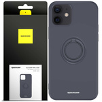 Spacecase Etui Silicone Ring iPhone 12/12 Pro black