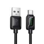 Kabel USB A do USB C Hoco 3A 1,2 m z LCD U146 czarny