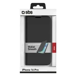 SBS Etui Book Wallet Smooth do iPhone 16 Pro czarne