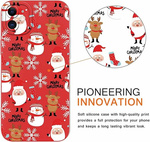 Pnakqil Christmas Case for iPhone 14 6.1 Santas and Reindeers 2
