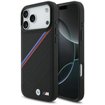 Etui BMW M Tricolor Metal Logo MagSafe   do iPhone 17 Pro Max czarny