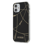 Guess GUHCP12SPCUCHBK iPhone12 mini 5,4" czarny/black hardcase Gold Chain Collection