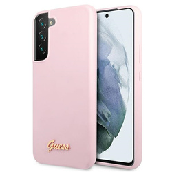 Guess GUHCS22MLSLMGLA S22+ S906lawenda/lavender hardcase Silicone Script Metal Logo
